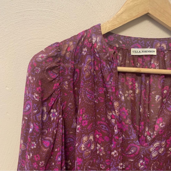 Ulla Johnson Carmine Blouse in Sumac Size 2 Silk - Picture 5 of 10